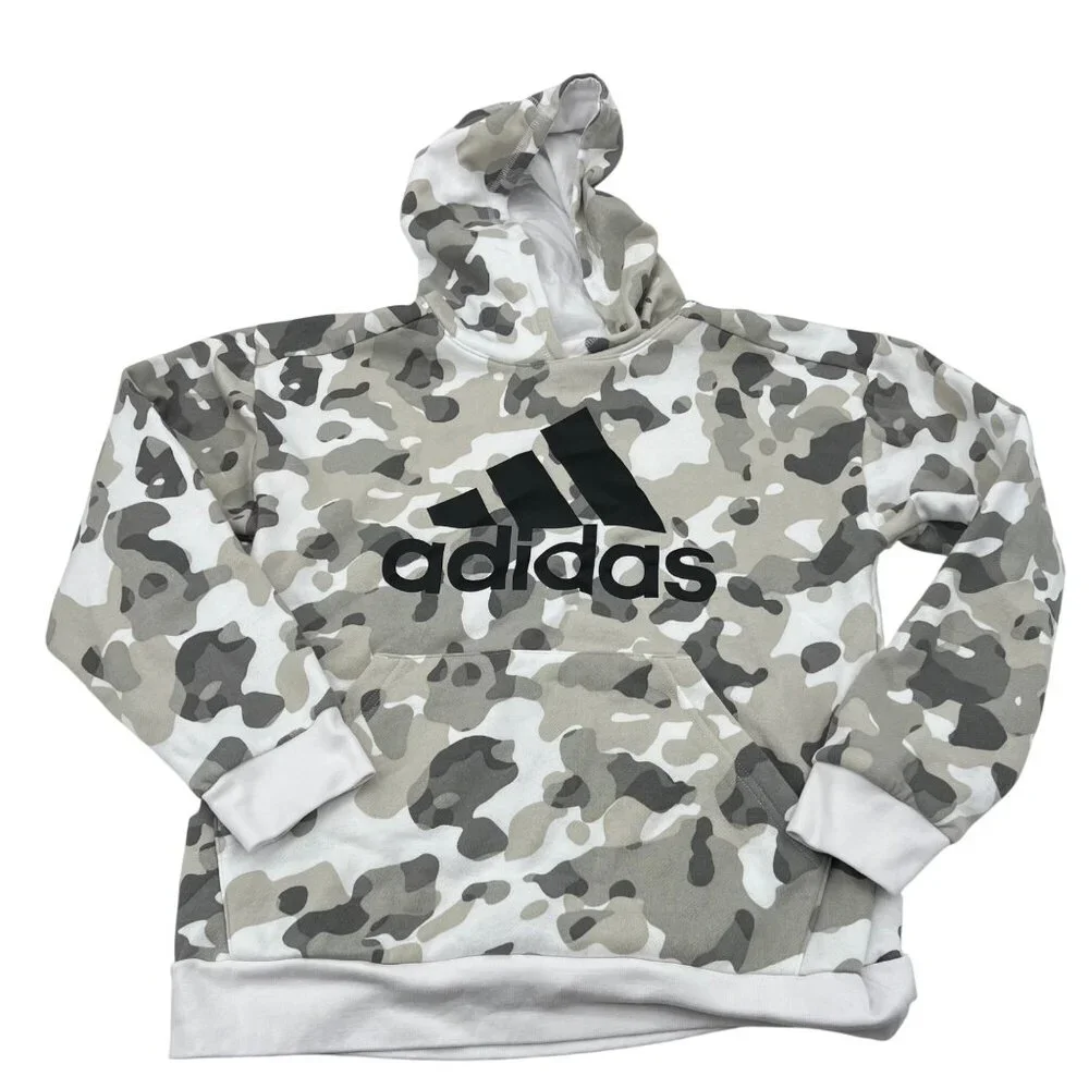 Adidas Camouflage‎ Hoodie Girls Large 14/16 Regular Fit Cotton/Polyester Blend